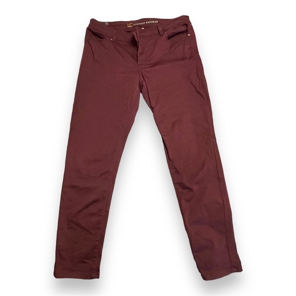 LC Lauren Conrad Pants - Lauren Conrad Maroon Skinny‎ Jeans Size 14